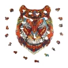 Fa puzzle, színes A5 méretű (tigris)