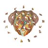 Fa puzzle, színes A5 méretű (kutya)