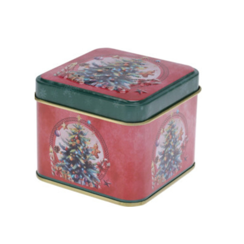 Karácsonyi fém díszdoboz, mini (rénszarvas)