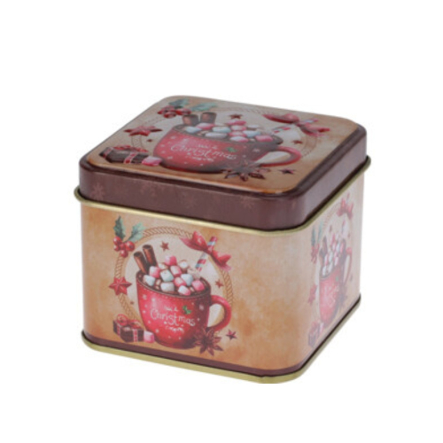 Karácsonyi fém díszdoboz, mini (pingvin)