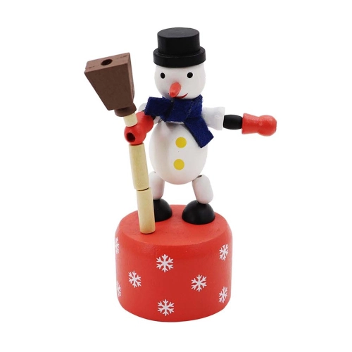 Karácsonyi nyomogatós figura (hóember)