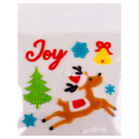 Zselés ablakdísz (Joy felírat, szarvas)