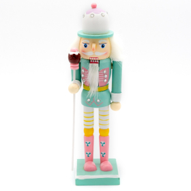 Diótörő (kék-rószaszín, süteményes jogarral, 38 cm)