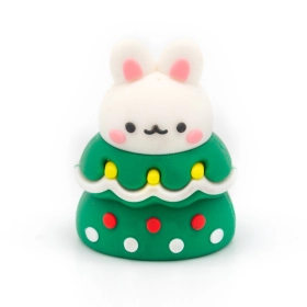 Ceruzahegyező (nyuszi karácsonyi zöld ruhában)