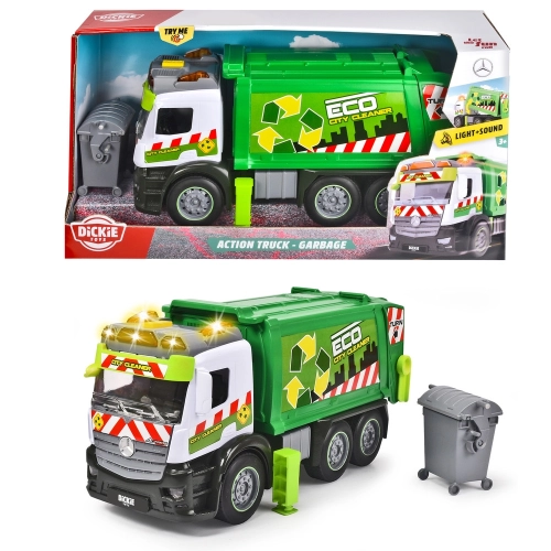 Dickie Toys Városi kukásautó kukával