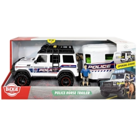 Dickie Toys Rendőrautó lószállítóval
