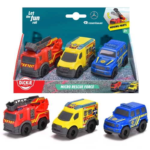 Dickie Toys Járműkészlet 3 db-os (tűzoltó, mentő, rendőr)