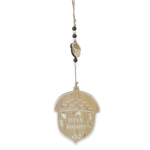 Őszi dekoráció - Ajtódísz (makk, Isten hozott felírattal)