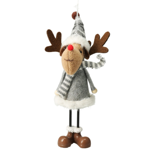 Dekorációs figura - álló rénszarvas (szürke)
