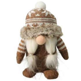 Dekorációs figura - Orrtörp babzsák (barna)