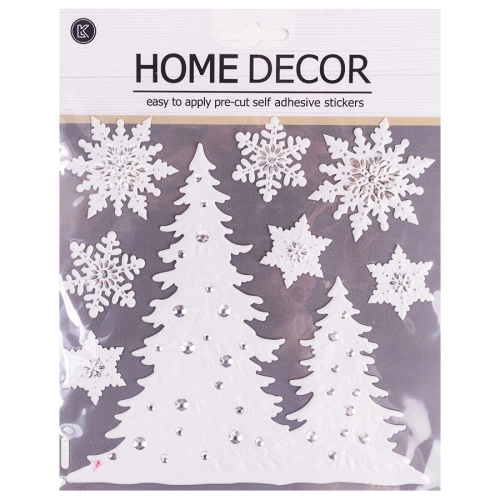 Ablak matrica dombornyomott - Fenyőfa (ezüst-fehér)