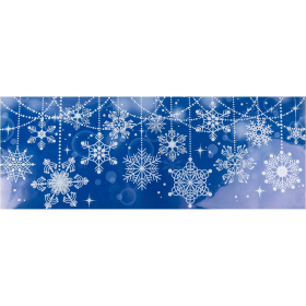 Ablak matrica dombornyomott - Hópelyhes (fehér)