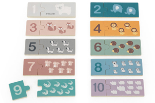 Számpárosító puzzle – 1-től 10-ig